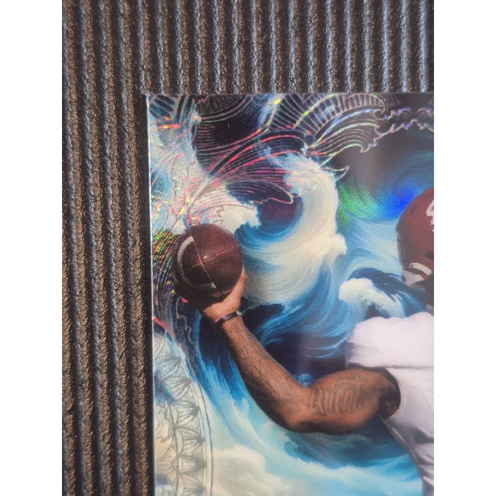 2024‎ Wild Card 7 Card Studs Jalen Milroe #CC7CW-JM Blue Rainbow Foil /5 (PRC)